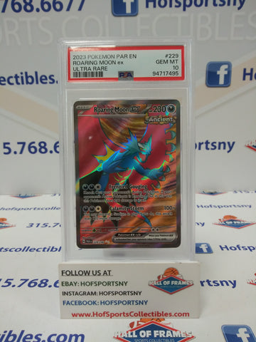 2023 POKEMON PARADOX RIFT ROARING MOOX EX ULTRA RARE #229 PSA 10 GEM MINT!