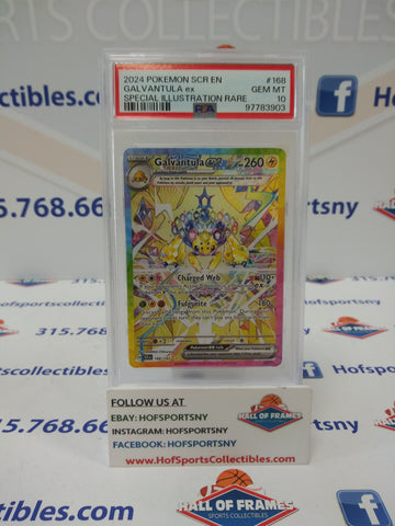 2024 POKEMON STELLAR CROWN GALVANTULA EX SIR #168 PSA 10 GEM MINT!