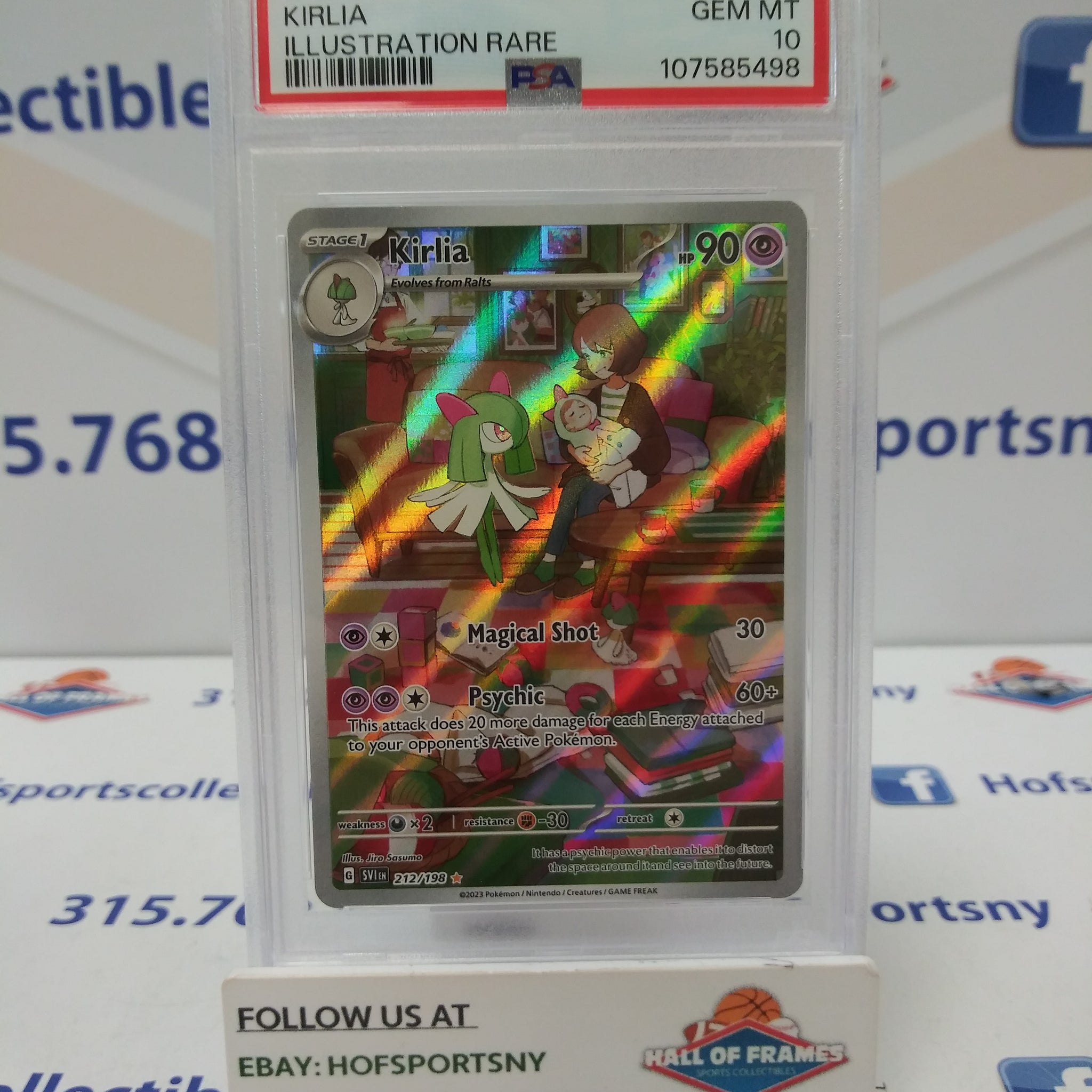 2023 POKEMON SCARLET & VIOLET KIRLIA ILLUSTRATION RARE #212 PSA 10 GEM MINT!