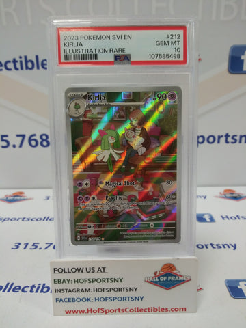 2023 POKEMON SCARLET & VIOLET KIRLIA ILLUSTRATION RARE #212 PSA 10 GEM MINT!
