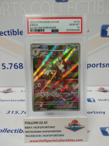 2023 POKEMON SCARLET & VIOLET KIRLIA ILLUSTRATION RARE #212 PSA 10 GEM MINT!