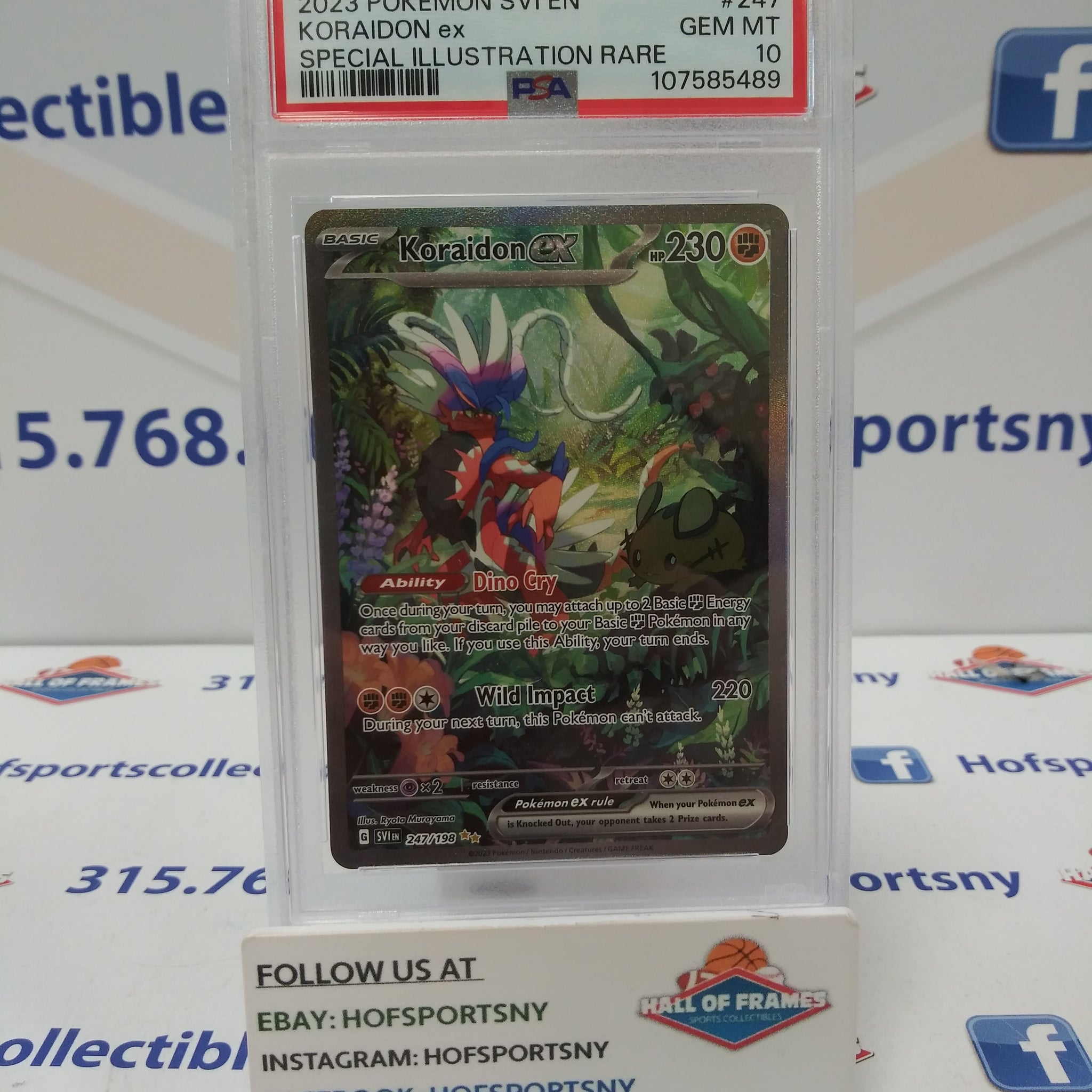 2023 POKEMON SCARLET & VIOLET KORAIDON EX SIR #247 PSA 10 GEM MINT!