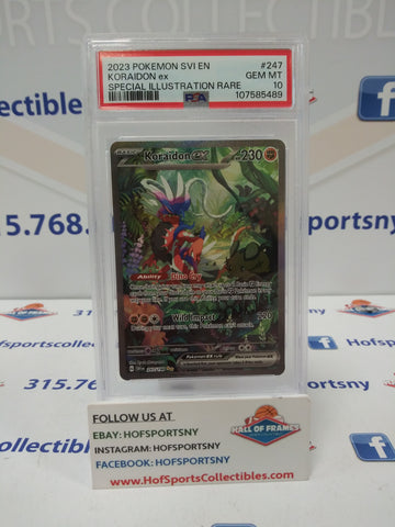 2023 POKEMON SCARLET & VIOLET KORAIDON EX SIR #247 PSA 10 GEM MINT!