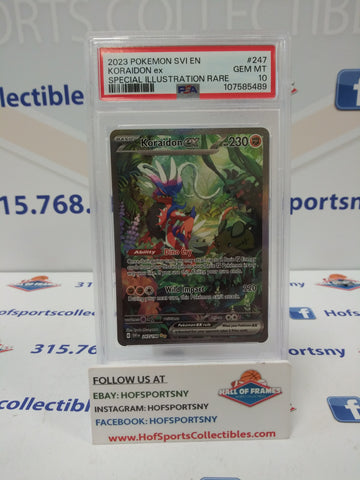 2023 POKEMON SCARLET & VIOLET KORAIDON EX SIR #247 PSA 10 GEM MINT!