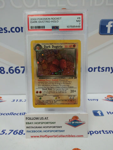 2000 POKEMON TEAM ROCKET DARK DUGTRIO HOLO #6 PSA 7 NM!
