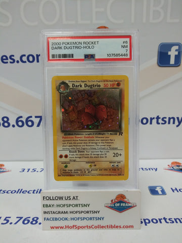 2000 POKEMON TEAM ROCKET DARK DUGTRIO HOLO #6 PSA 7 NM!