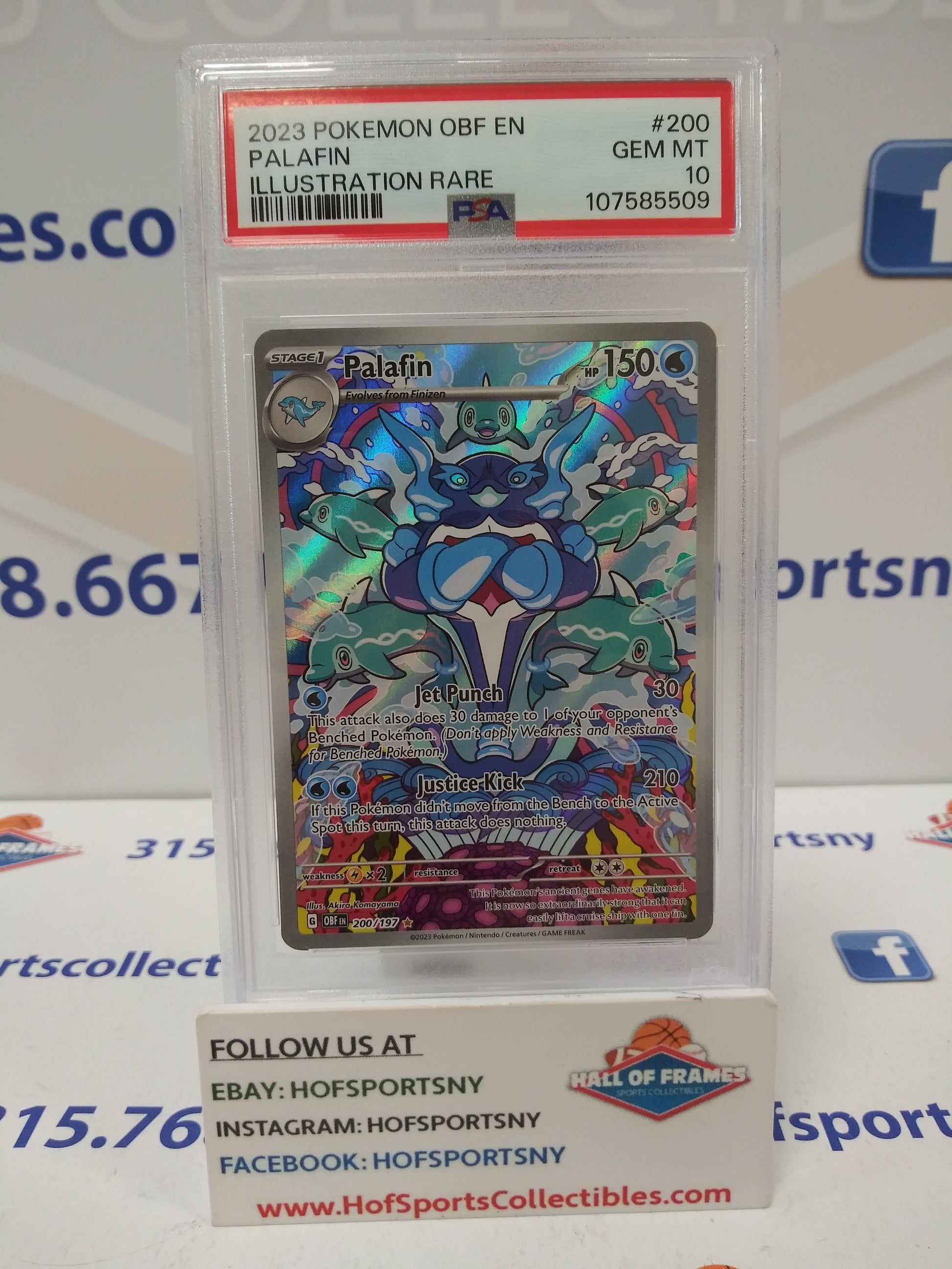 2023 POKEMON OBSIDIAN FLAMES PALAFIN ILLUSTRATION RARE #200 PSA 10 GEM 2023 POKEMON OBSIDIAN FLAMES PALAFIN ILLUSTRATION RARE #200 PSA 10 GEM