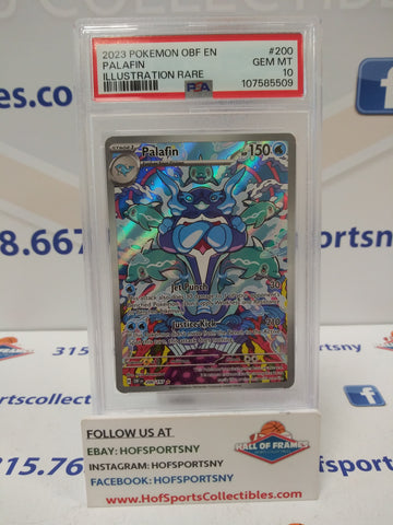 2023 POKEMON OBSIDIAN FLAMES PALAFIN ILLUSTRATION RARE #200 PSA 10 GEM MINT!