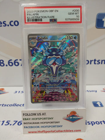 2023 POKEMON OBSIDIAN FLAMES PALAFIN ILLUSTRATION RARE #200 PSA 10 GEM MINT!