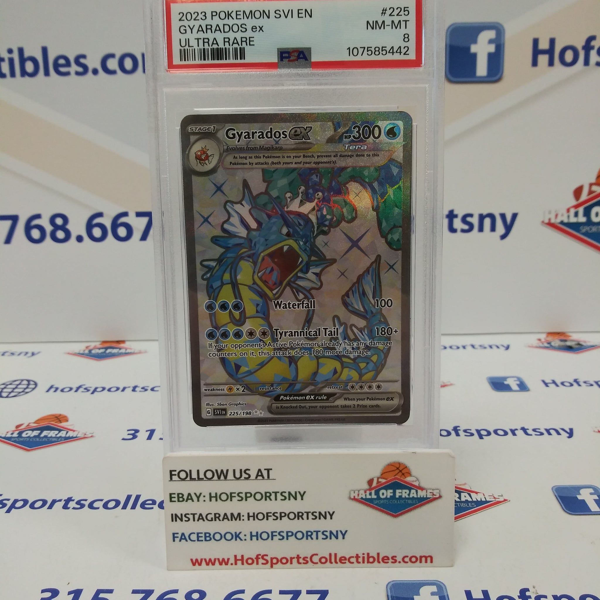 2023 POKEMON SCARLET & VIOLET GYARADOS EX ULTRA RARE #225 PSA 8!