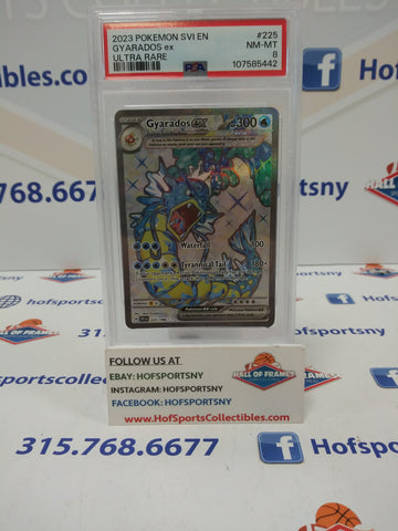 2023 POKEMON SCARLET & VIOLET GYARADOS EX ULTRA RARE #225 PSA 8!