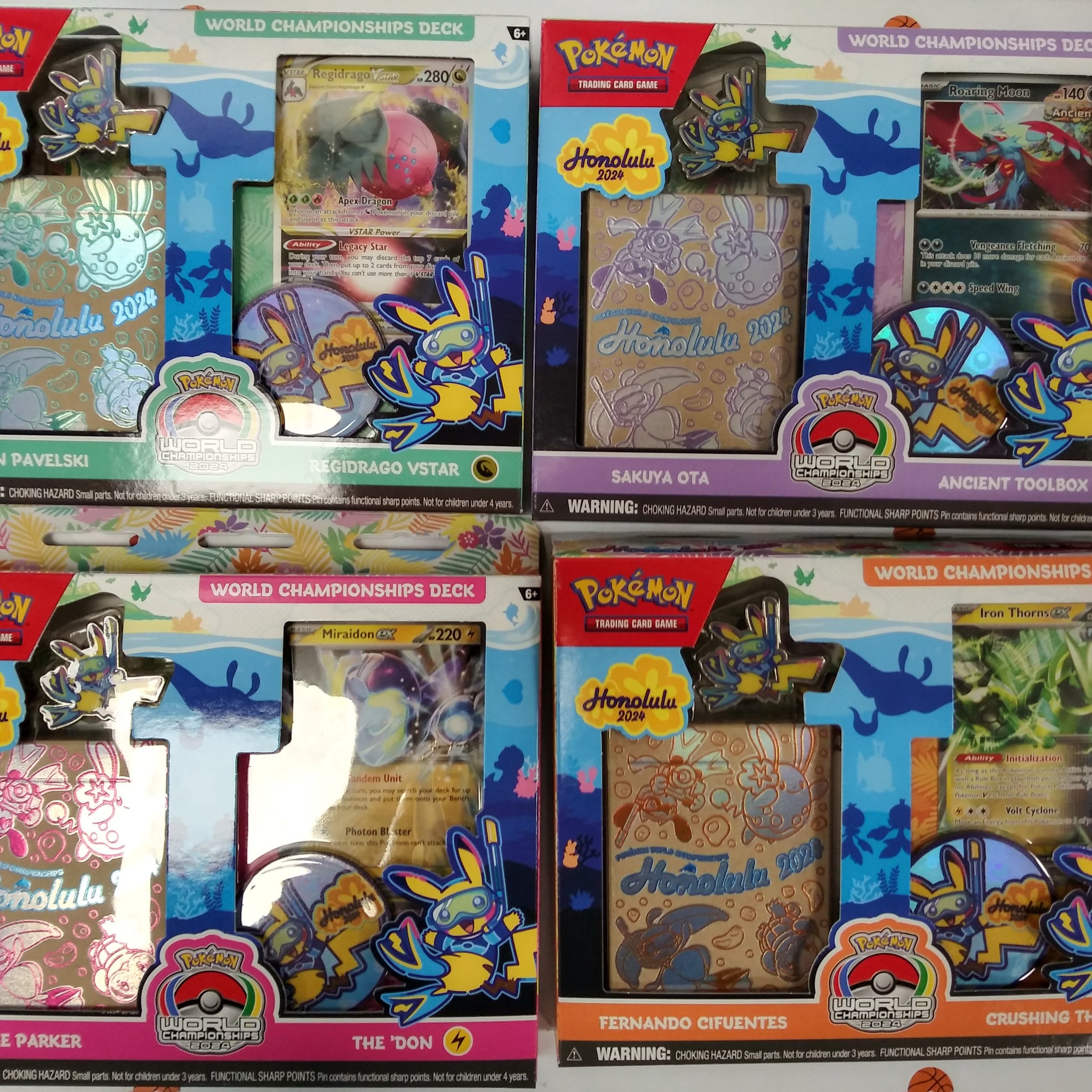 2024 POKEMON HONOLULU WORLD CHAMPIONSHIPS DECKS! SET OF ALL 4 DECKS!