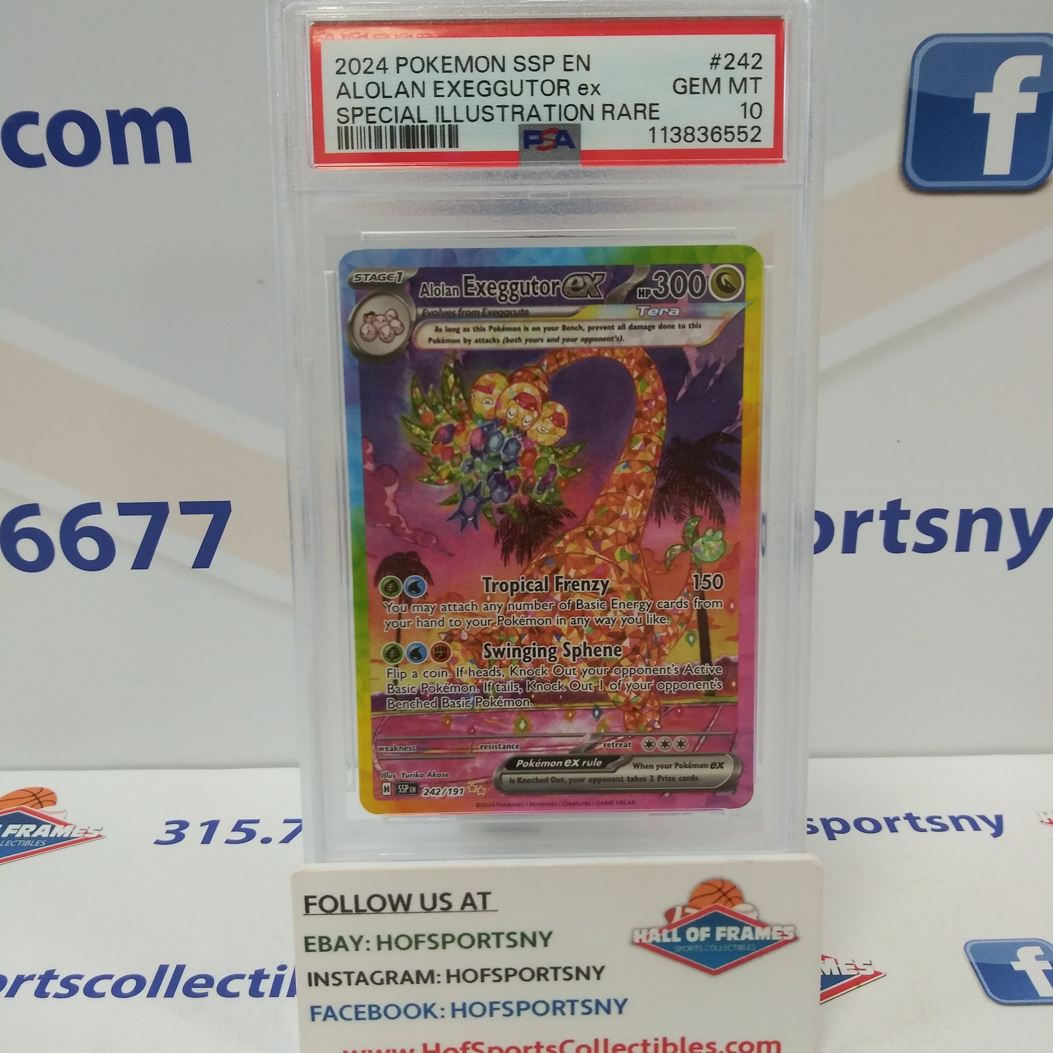 2024 POKEMON ALOLAN EXEGGUTOR EX SIR #242 PSA 10!