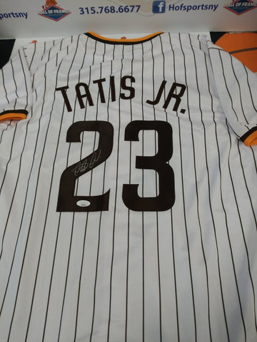 FERNANDO TATIS JR SIGNED PADRES CUSTOM WHITE JERSEY - JSA COA