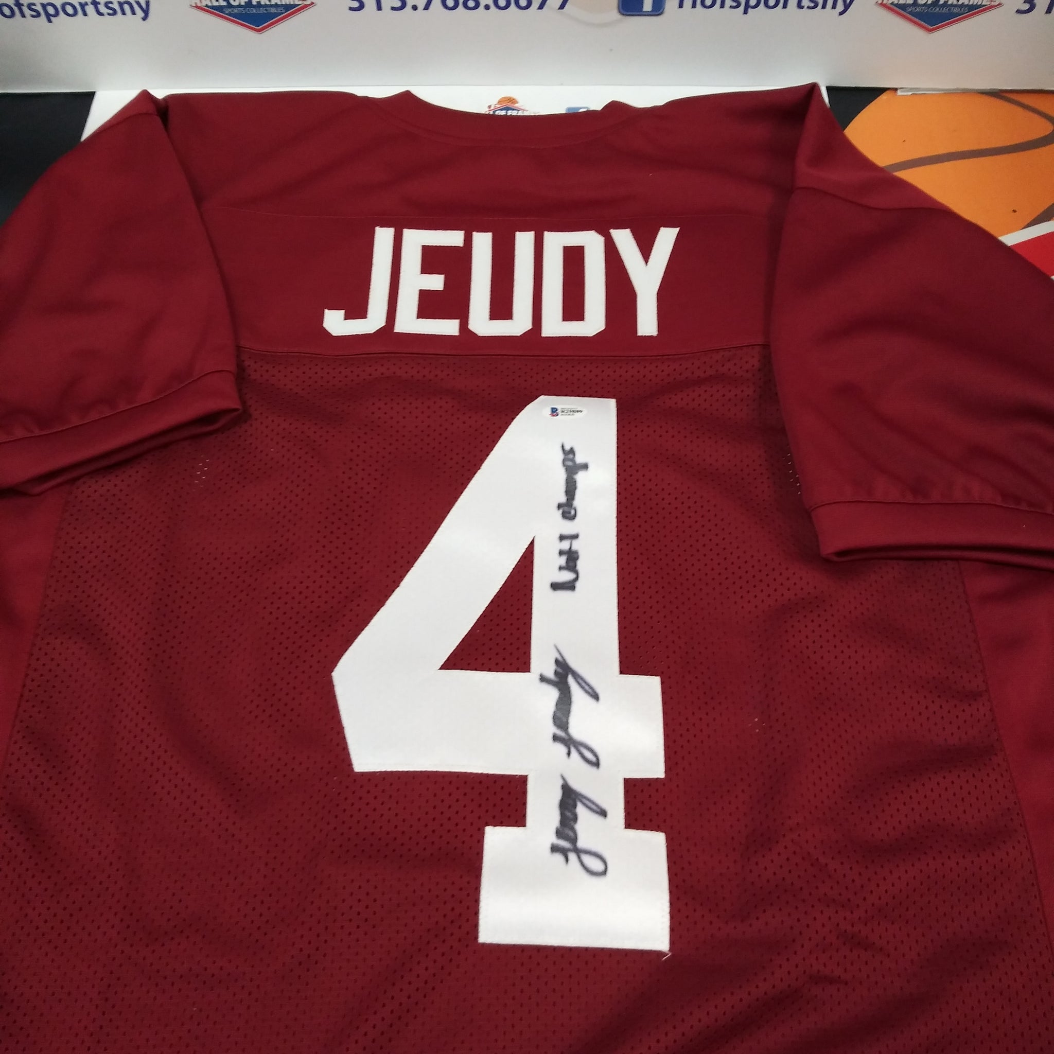 JERRY JUEDY SIGNED ALABAMA MAROON CUSTOM JERSEY - BECKETT COA