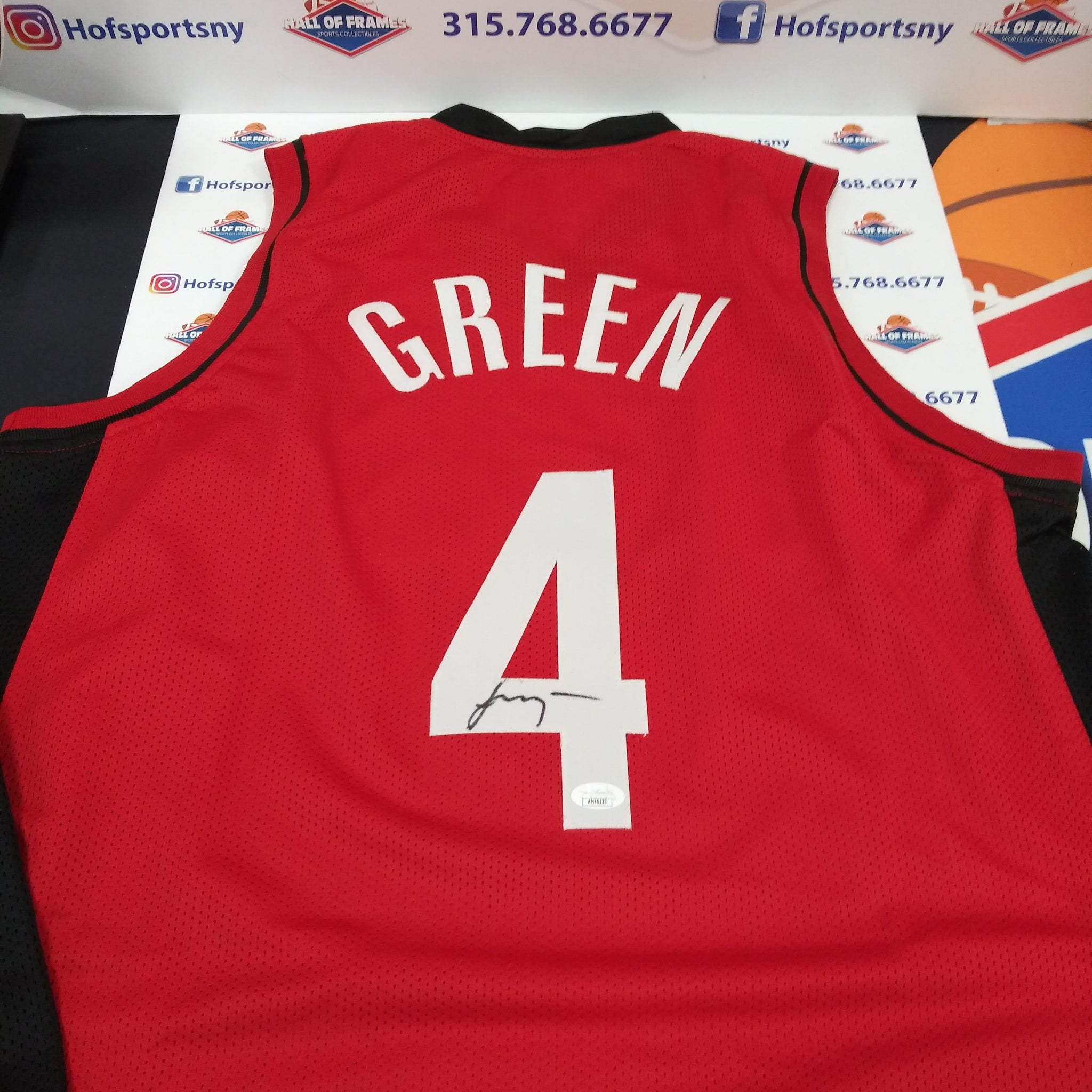 JALEN GREEN SIGNED ROCKETS RED CUSTOM JERSEY - JSA COA