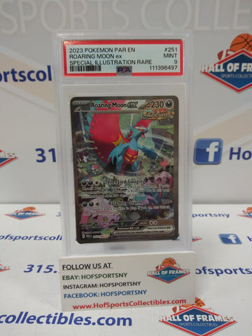 2023 POKEMON PARADOX RIFT ROARING MOON EX SIR #251 PSA 9 MINT!