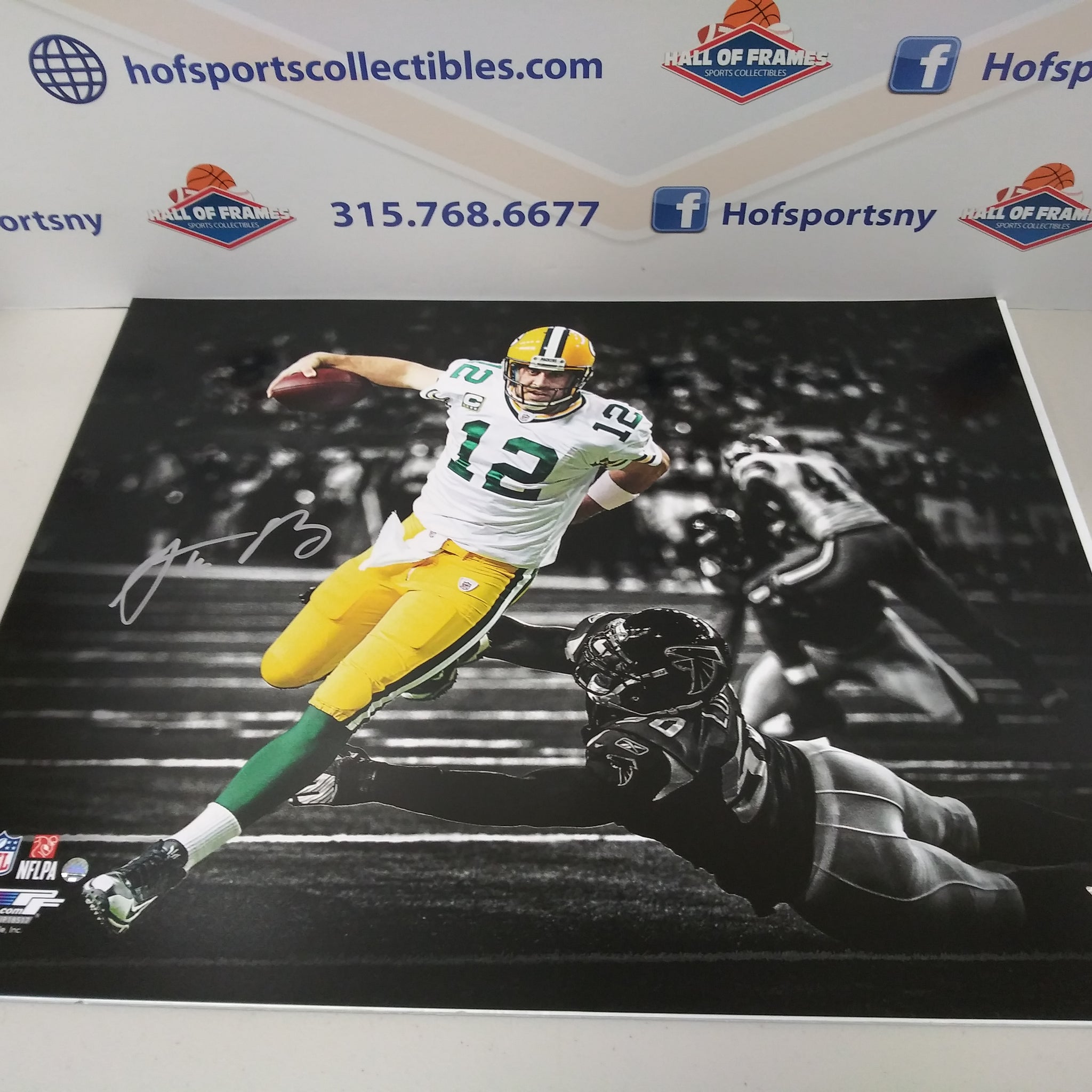 AARON RODGERS SIGNED SPOTLIGHT PACKERS 16X20 FANATICS COA