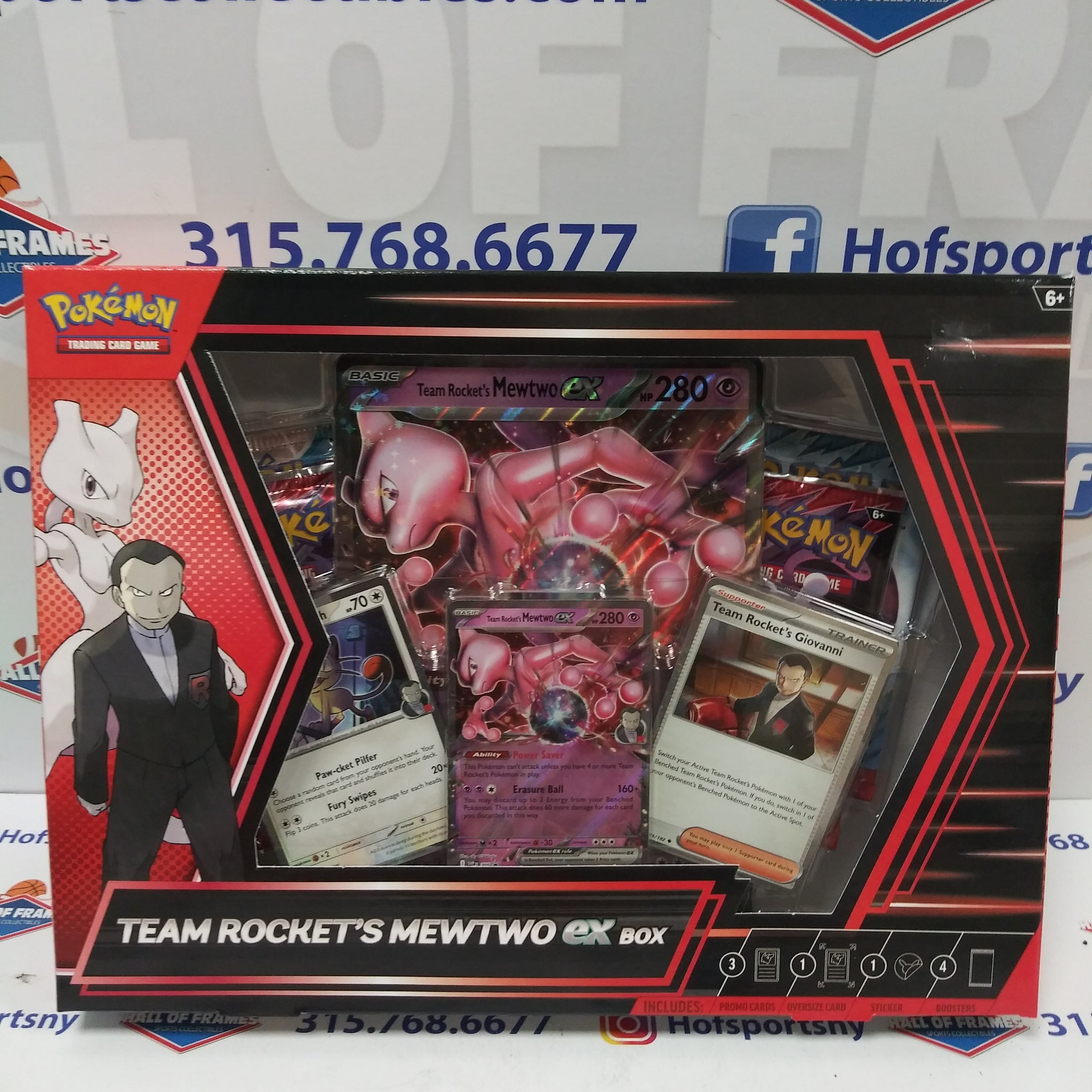 2025 POKEMON TEAM ROCKET'S MEWTWO EX BOX! 4 PACKS! 4 PROMOS!