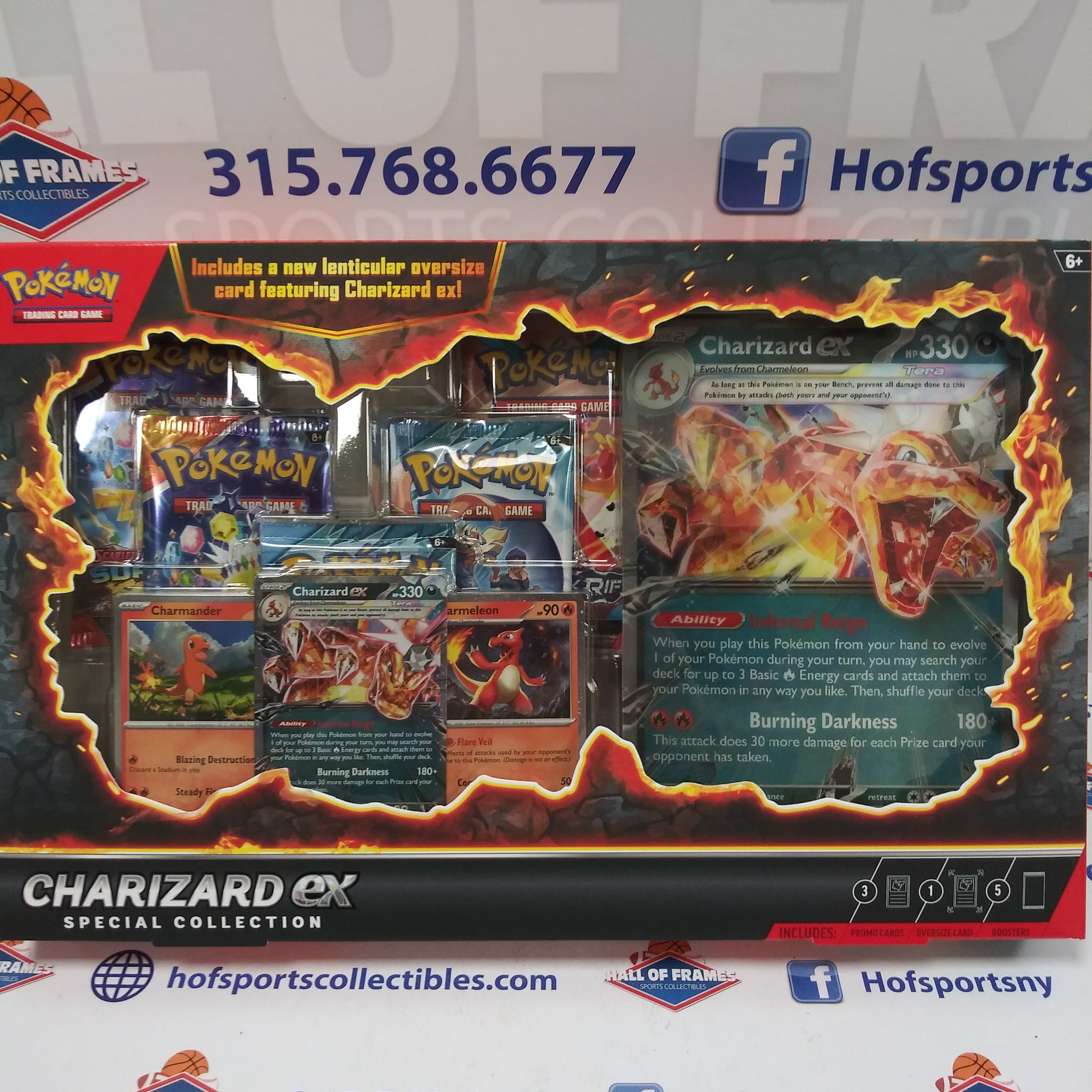 2025 POKEMON CHARIZARD EX SPECIAL COLLECTION BOX! 1 OVERSIZED PROMO! 5 BOOSTER PACKS!