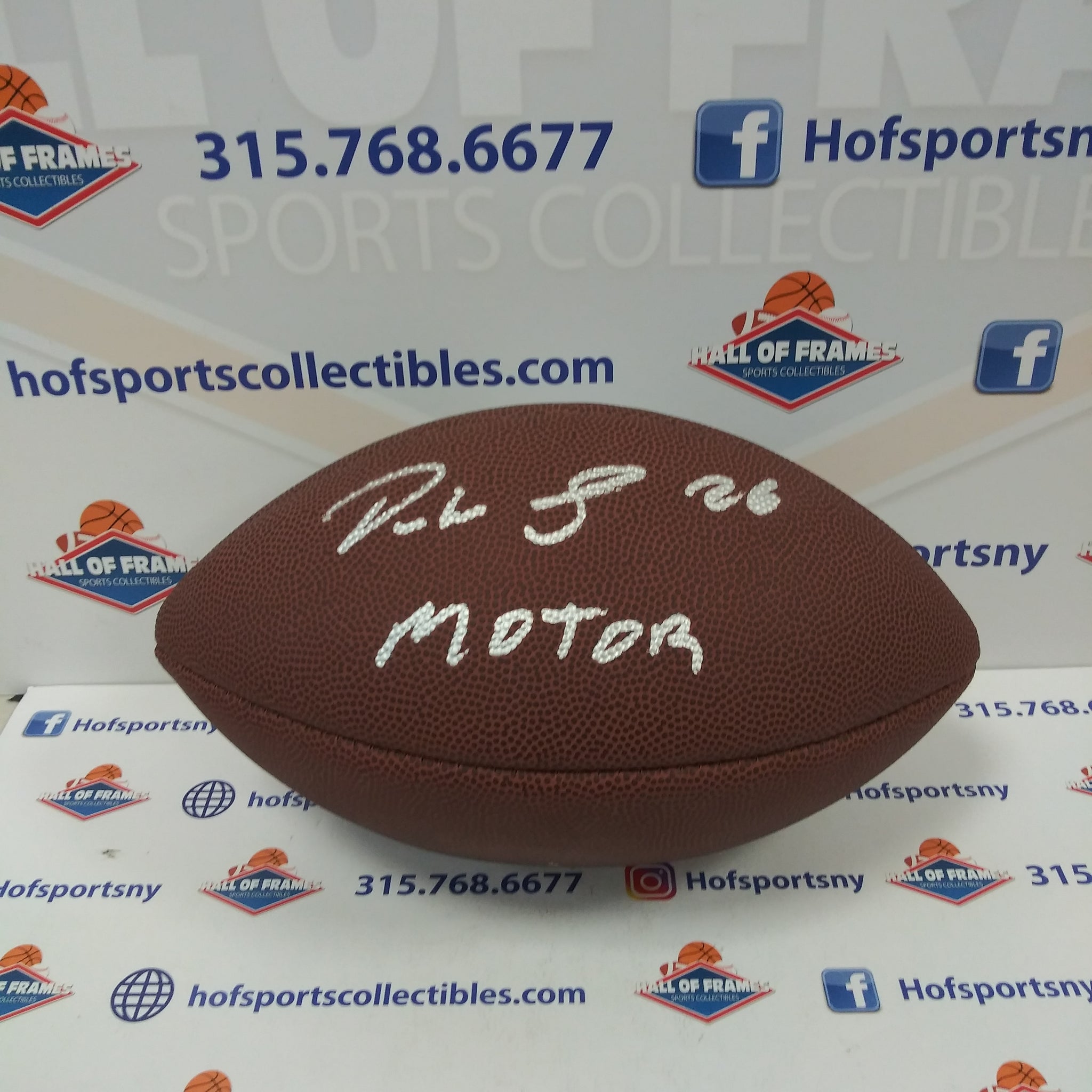 DEVIN SINGLETARY SIGNED 100 REPLICA DUKE NFL FOOTBALL  INSC MOTOR