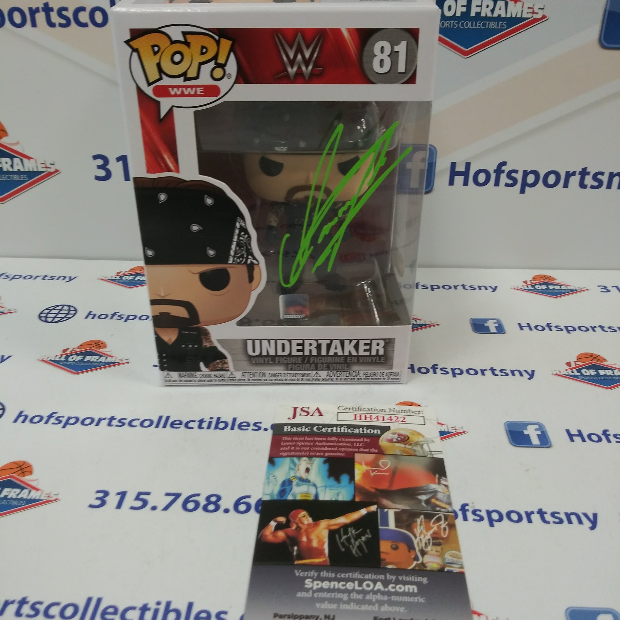 UNDERTAKER SIGNED WWE FUNKO POP #81 - JSA COA