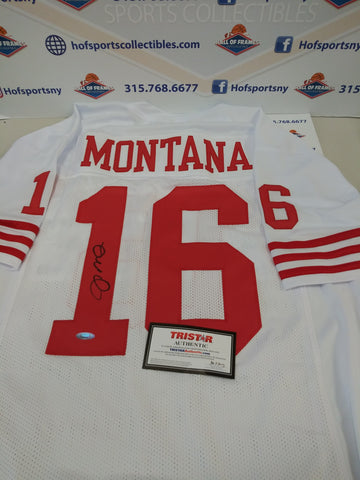 JOE MONTANA SIGNED WHITE 49ER'S CUSTOM JERSEY - TRISTAR COA