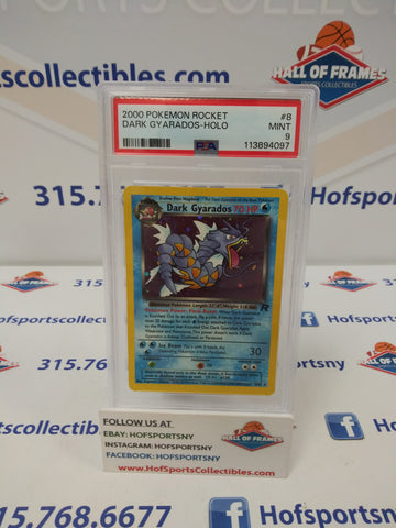 2000 POKEMON TEAM ROCKET DARK GYARADOS HOLO #8 PSA 9 MINT!