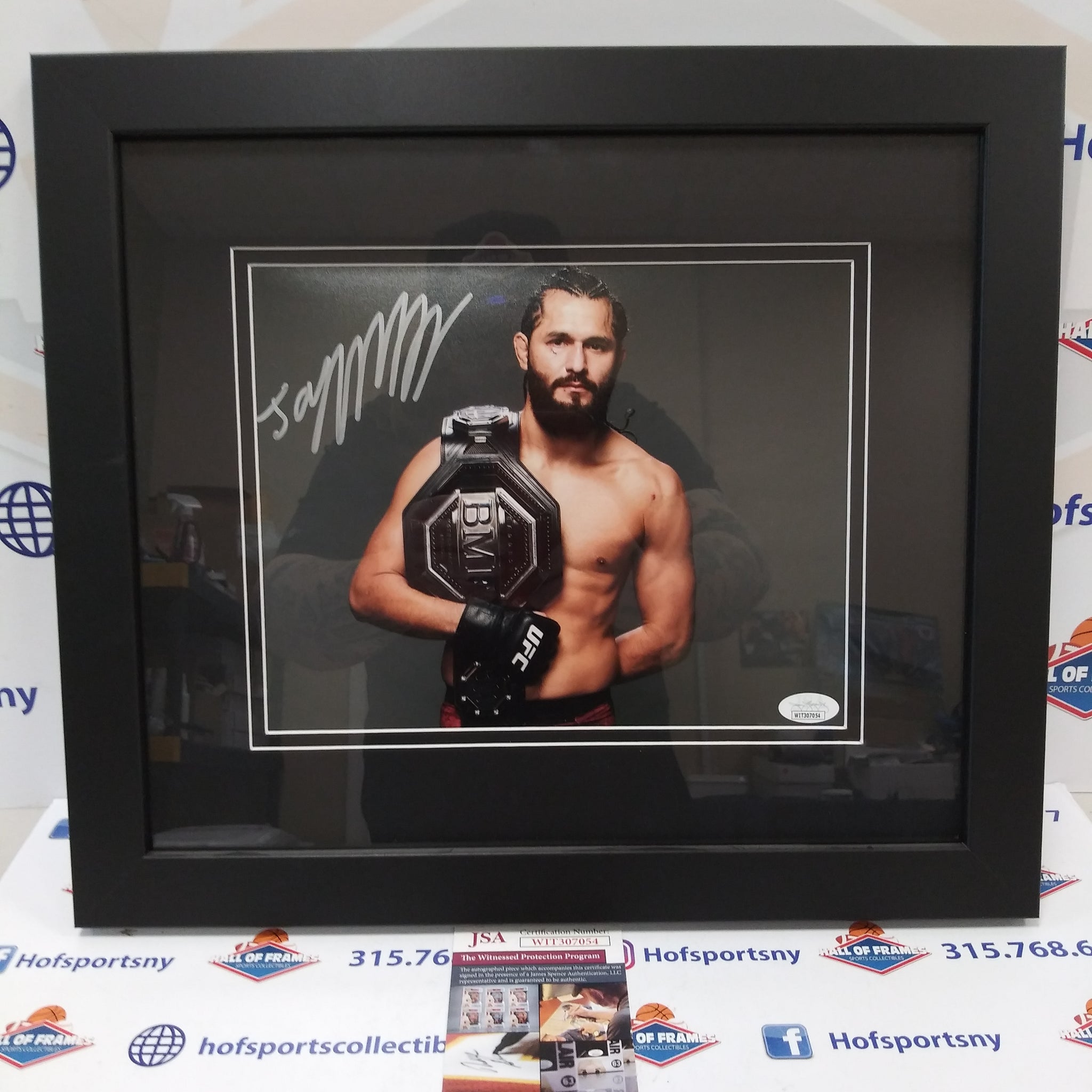 JORGE MASVIDAL UFC SIGNED 8X10 PHOTO FRAMED! JSA COA!