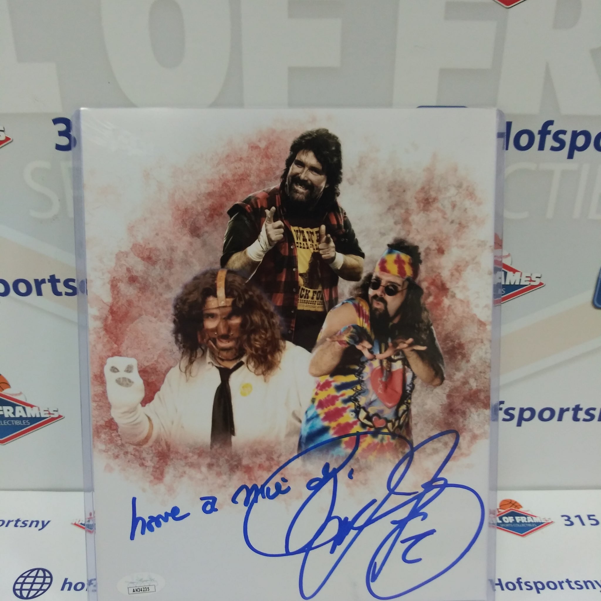 MICK FOLEY SIGNED 8X10 INSCR. "HAVE A NICE DAY" JSA COA!