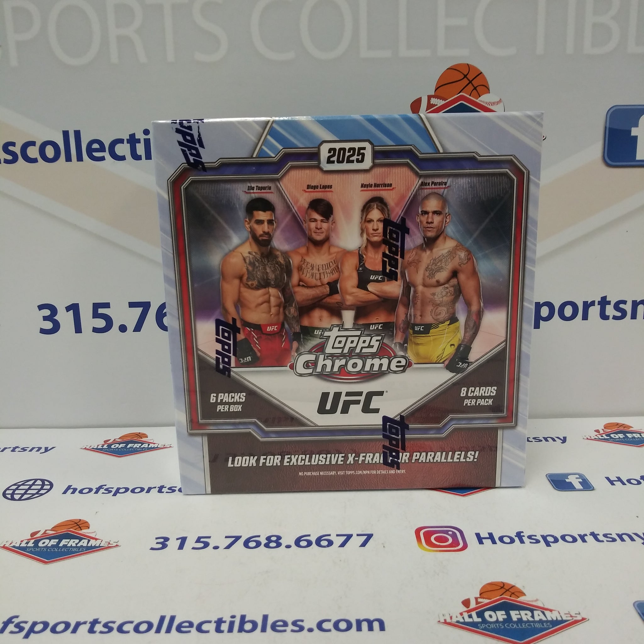 2025 TOPPS CHROME UFC MEGA BOX! X-FRACTOR PARALELLS!