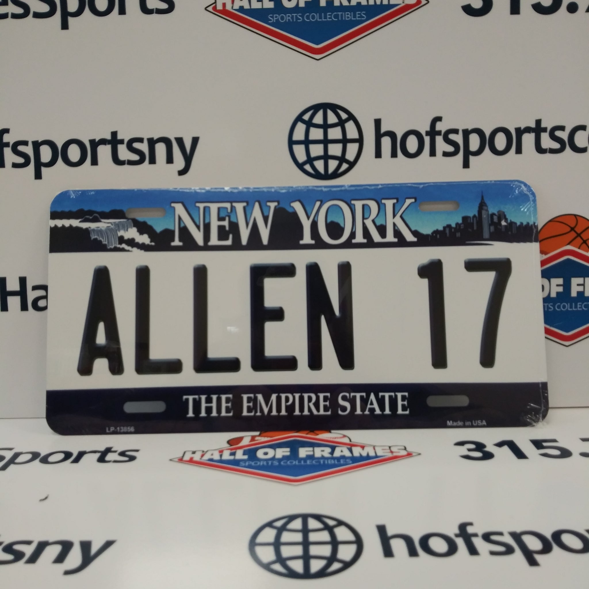 JOSH ALLEN NEW YORK STATE "ALLEN 17" LICENSE PLATE!