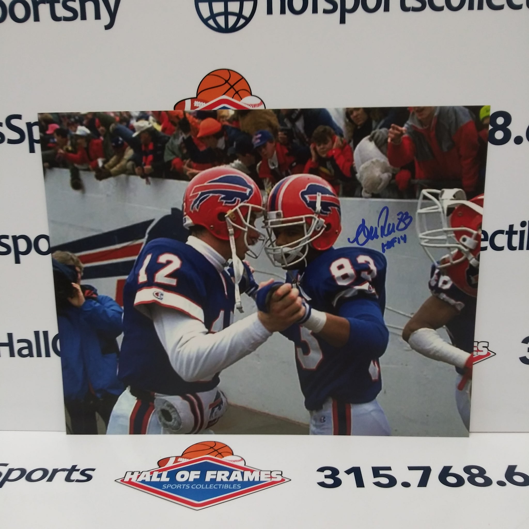 ANDRE REED SIGNED BUFFALO BILLS 11X14 W/ JIM KELLY - HOF COA