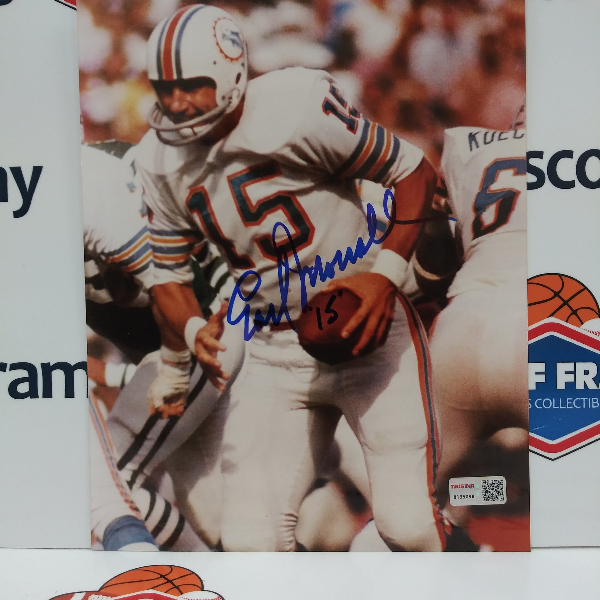 EARL MORRAL MIAMI DOLPHINS SIGNED 8X10 TRI-STAR COA