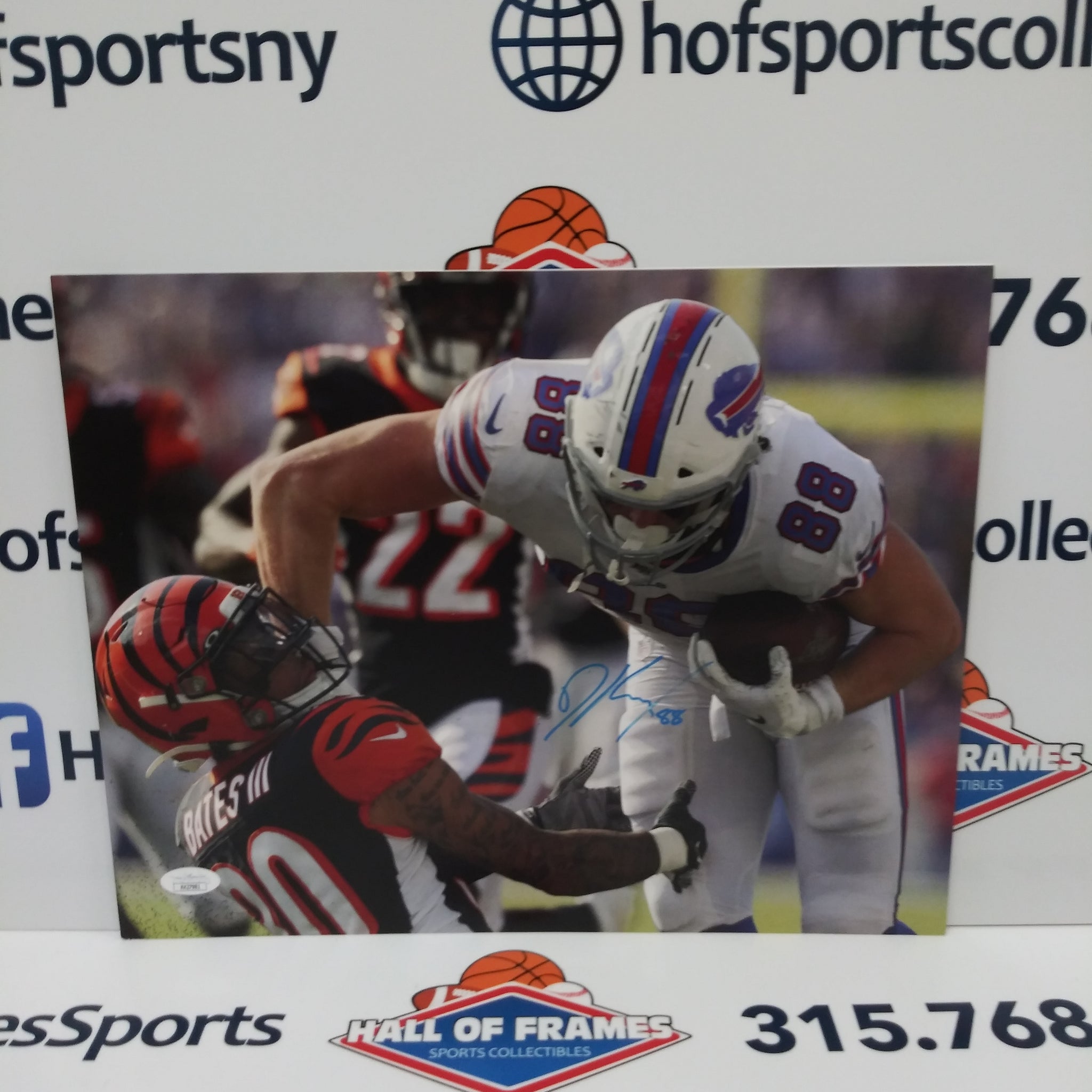 DAWSON KNOX SIGNED BUFFALO BILLS VS BENGALS JSA COA