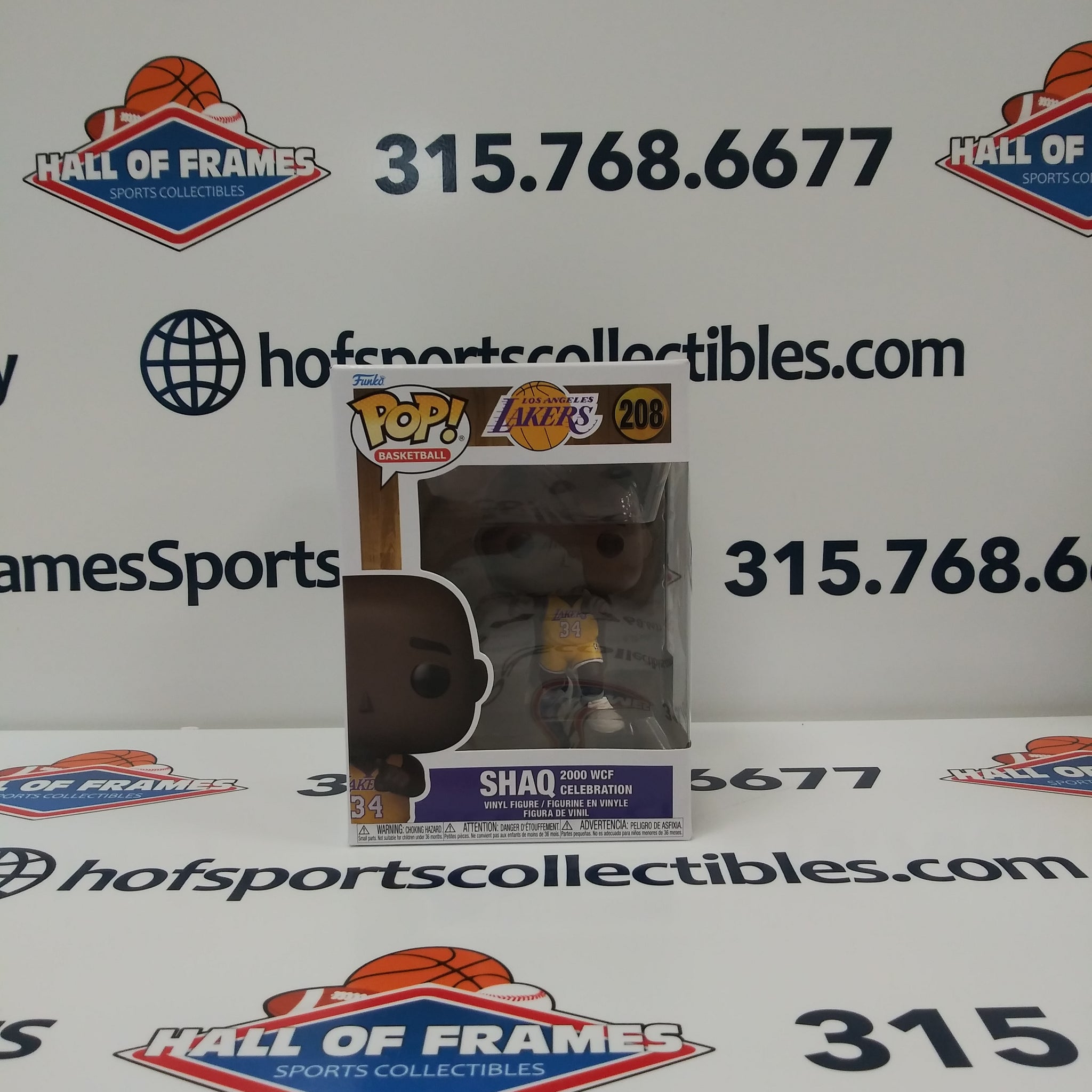 SHAQUILLE SHAQ O'NEAL 2000 WCF CELEBRATION LAKERS FUNKO POP #208!