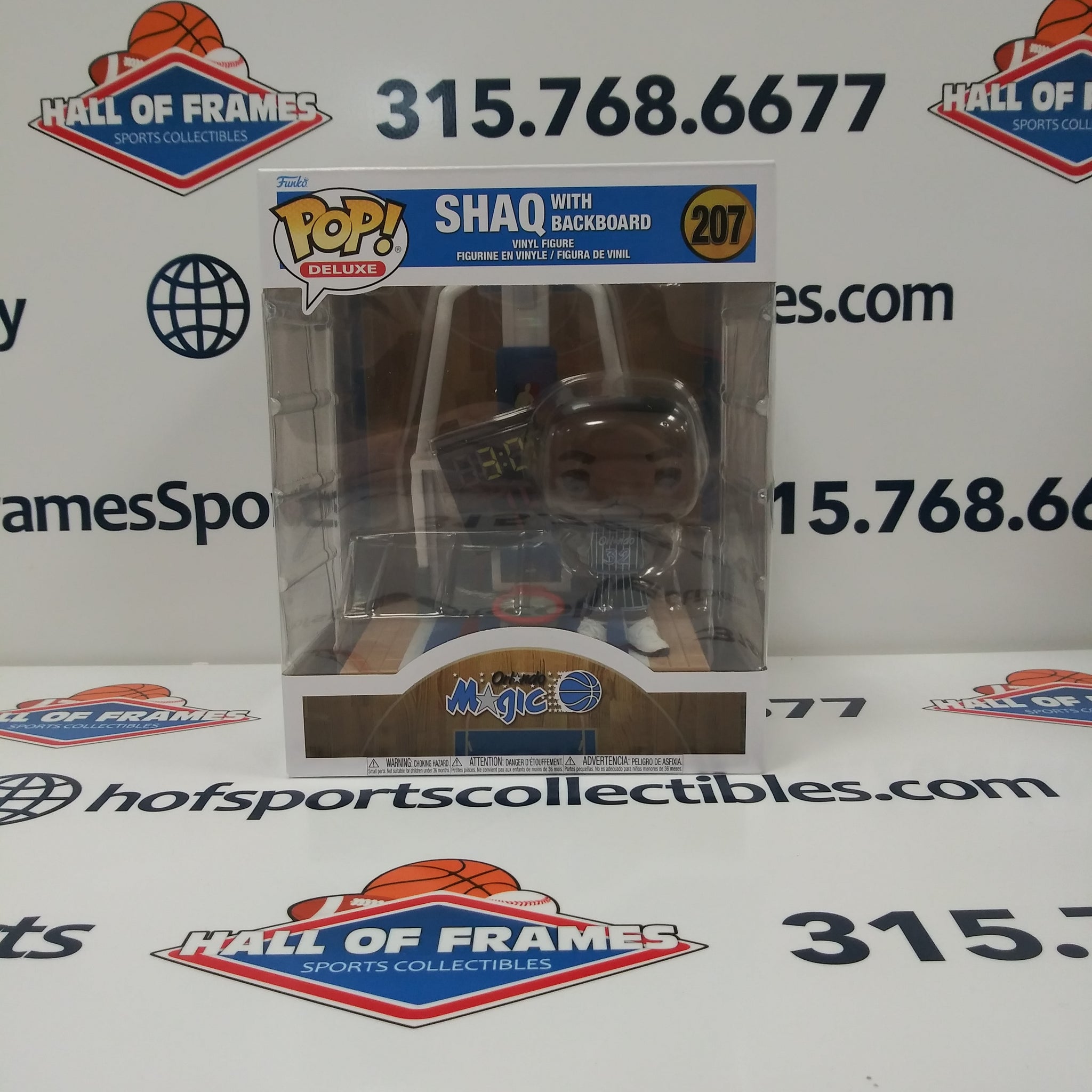 SHAQUILLE SHAQ O'NEAL WITH BACKBOARD DELUXE FUNKO POP #207!