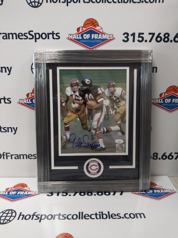 GALE SAYERS SIGNED CHICAGO BEARS FRAMED 8X10 PHOTO - JSA COA