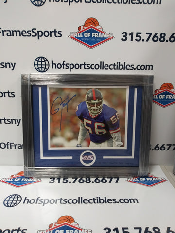 LAWRENCE TAYLOR SIGNED NY GIANTS FRAMED 8X10 PHOTO - JSA COA