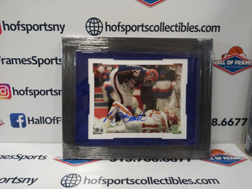 BRUCE SMITH SIGNED BILLS FRAMED 8X10 AFC CHAMPIONSHIP SACKING MONTANA BECKETT COA