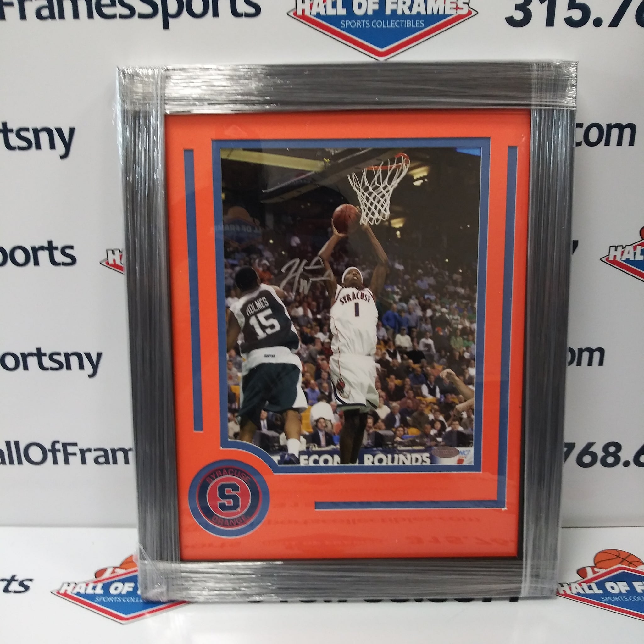 HAKIM WARRICK SIGNED SYRACUSE BASKETBALL FRAMED 8X10 PHOTO - STEINER