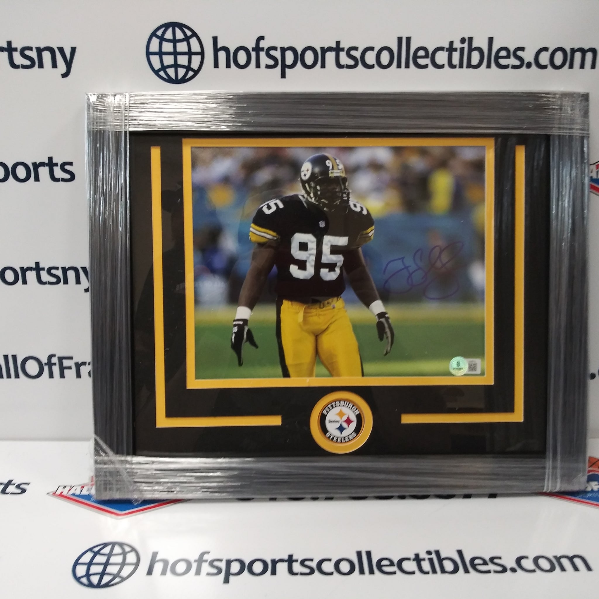 GREG LLOYD PITTSBURGH STEELERS SIGNED FRAMED  8X10 BGS COA!