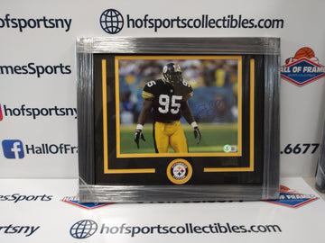 GREG LLOYD PITTSBURGH STEELERS SIGNED FRAMED  8X10 BGS COA!
