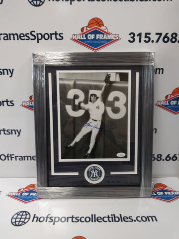 LOU PINIELLA SIGNED YANKEES ROBBING HR FRAMED 8X10 - HOF COA