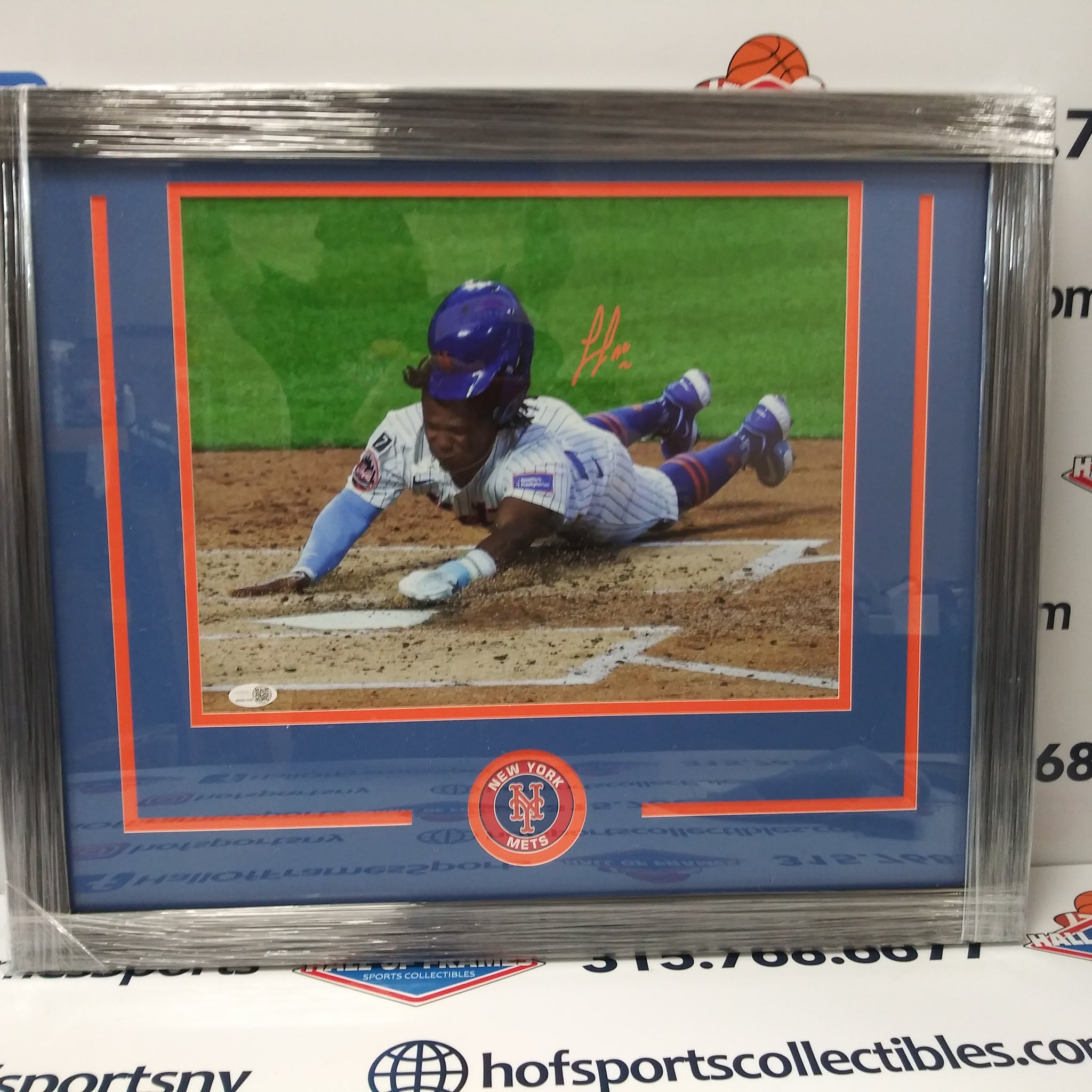 LUISANGEL ACUNA NY METS SIGNED FRAMED 11X14 JSA WITNESSED