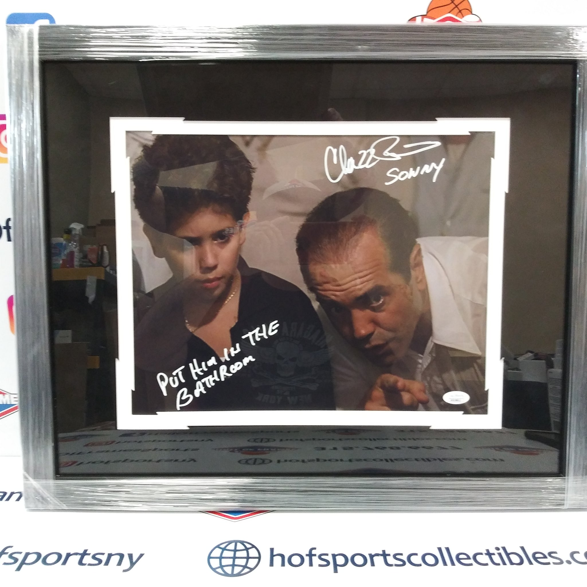 Chazz Palminteri SIGNED FRAMED BRONX TALE  11X14 "PUT HIM IN THE BATHROOM" JSA