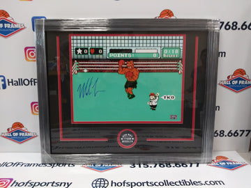 MIKE TYSON SIGNED PUNCHOUT FRAMED 11X14 PHOTO - FITERMAN COA