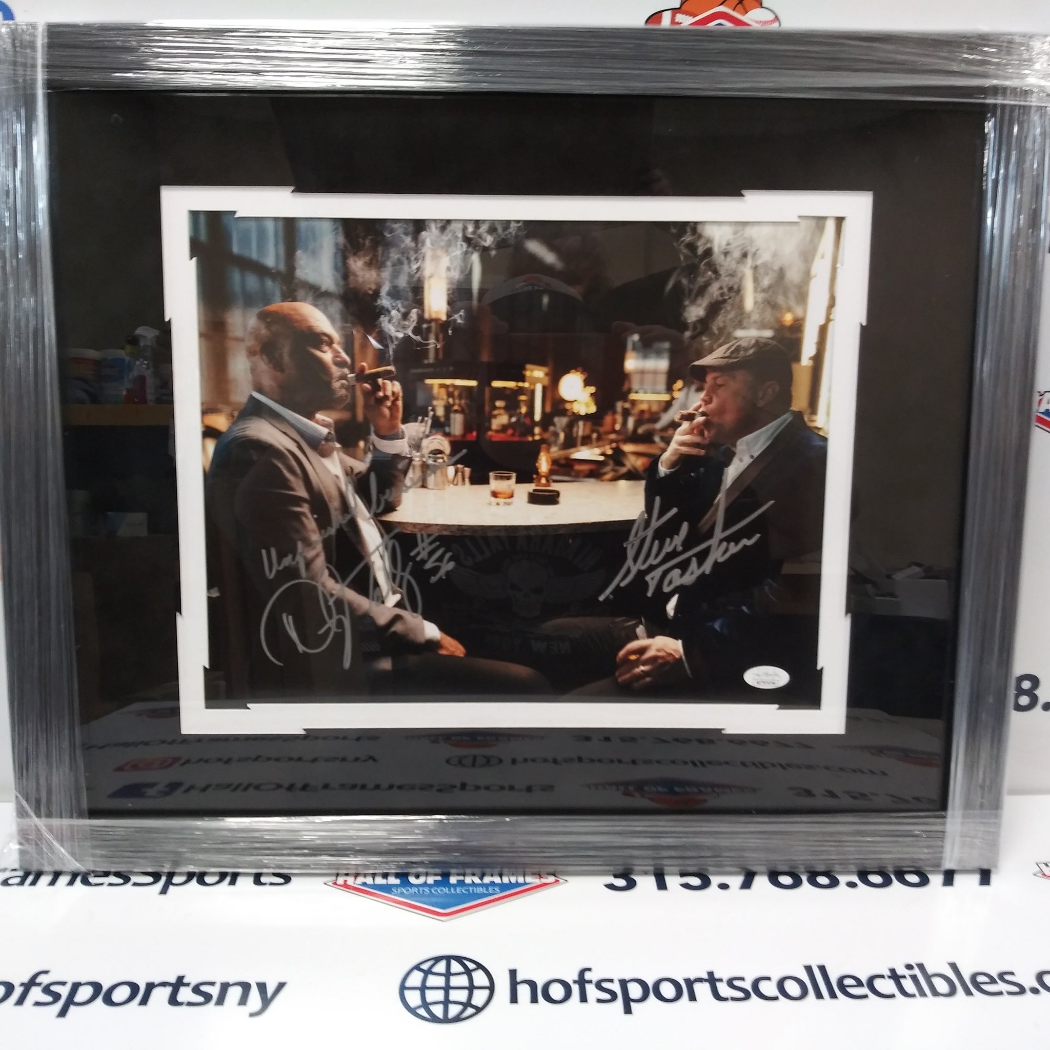 STEVE TASKER DARRYL TALLEY BUFFALO BILLS "CIGARS" SIGNED FRAMED 11X14 JSA COA!