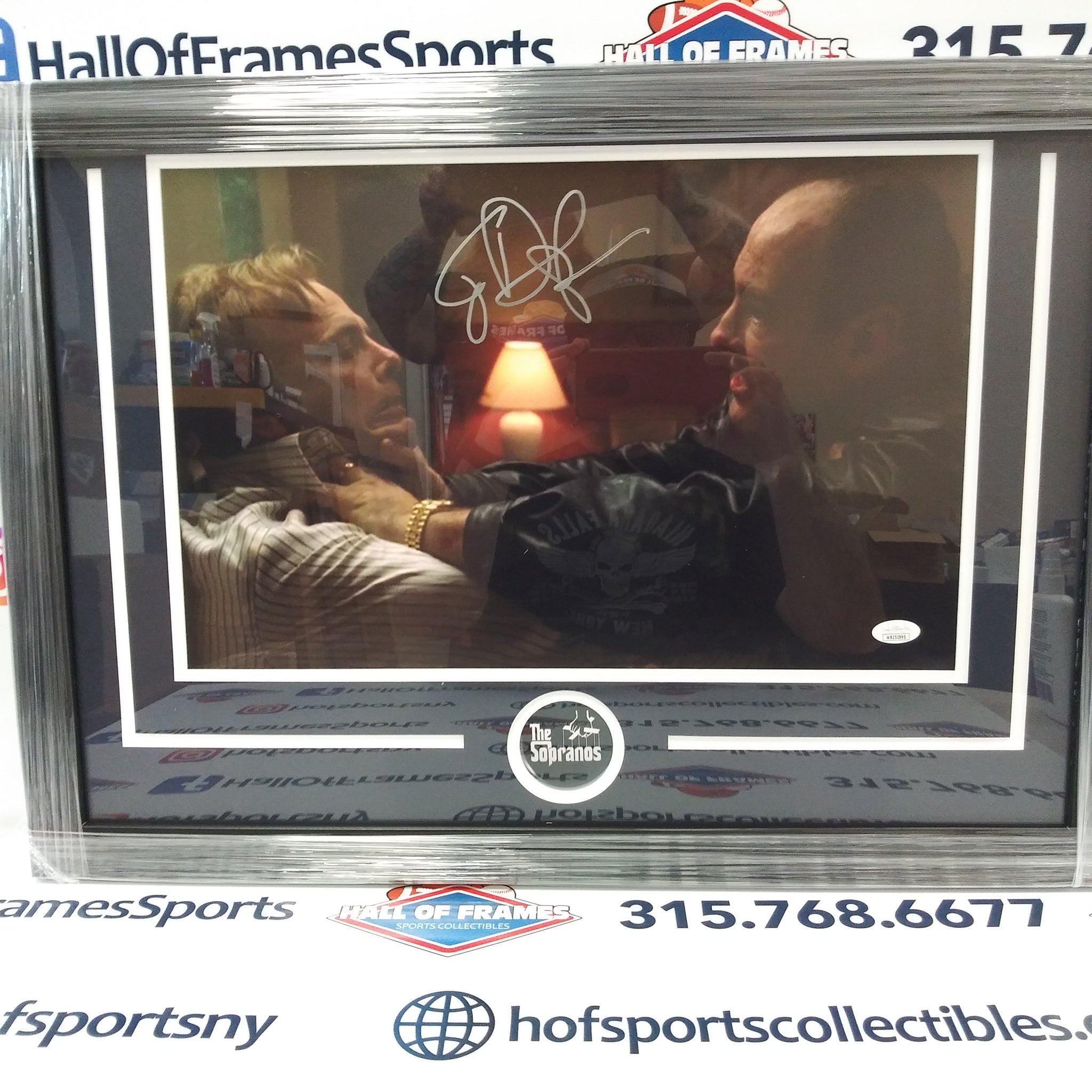 JOE PANTOLIANO SOPRANOS SIGNED FRAMED 11X17 RALPH CIFARETTO CHOKED - JSA