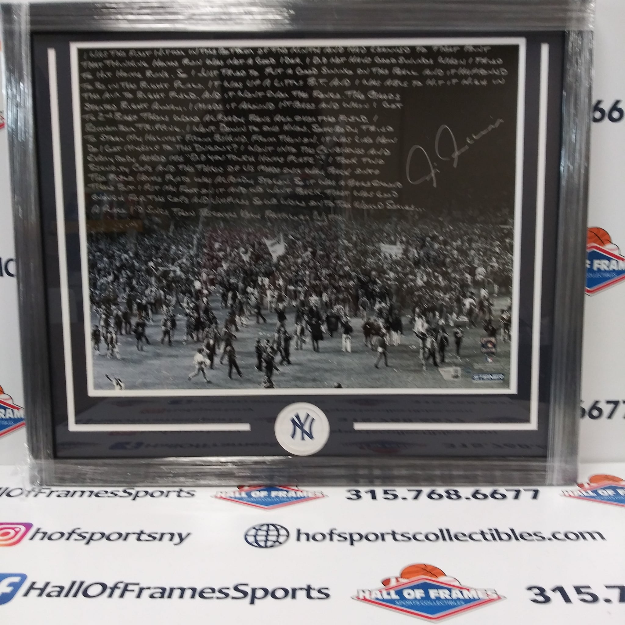 CHRIS CHAMBLISS SIGNED FRAMED 16X20 YANKEES STORYTELLERS  PHOTO - FANATICS